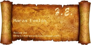 Harza Evelin névjegykártya